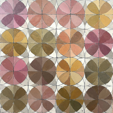 “Autumn Circles” 16x16 inch painting
