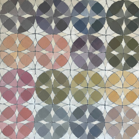 “Circles and Diamonds” 16x16 inch painting