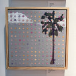 “Lone Palm Dot Matrix” 12x12 inch painting