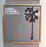 “Lone Palm Dot Matrix” 12x12 inch painting