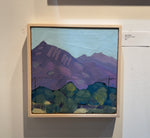 "Hazy Mount Olympus" 12x12 inch acrylic painting