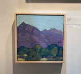 "Hazy Mount Olympus" 12x12 inch acrylic painting