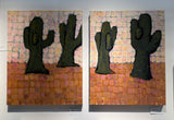 “Dos Saguaros Mosaic 2” 24x30 painting