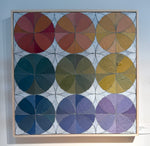 “Rainbow Color Wheels” 24x24 inch painting