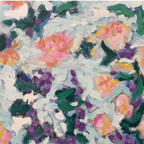 abstract impressionist flowers, with heavy brushstrokes