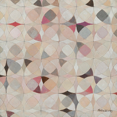 "Seashell Pink Eternity" | 12x12 inch geometric abstract