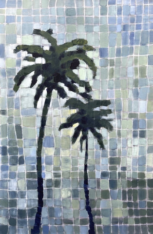 "Mosaic Palms 2" | Modern Impressionism | 24x36 inches